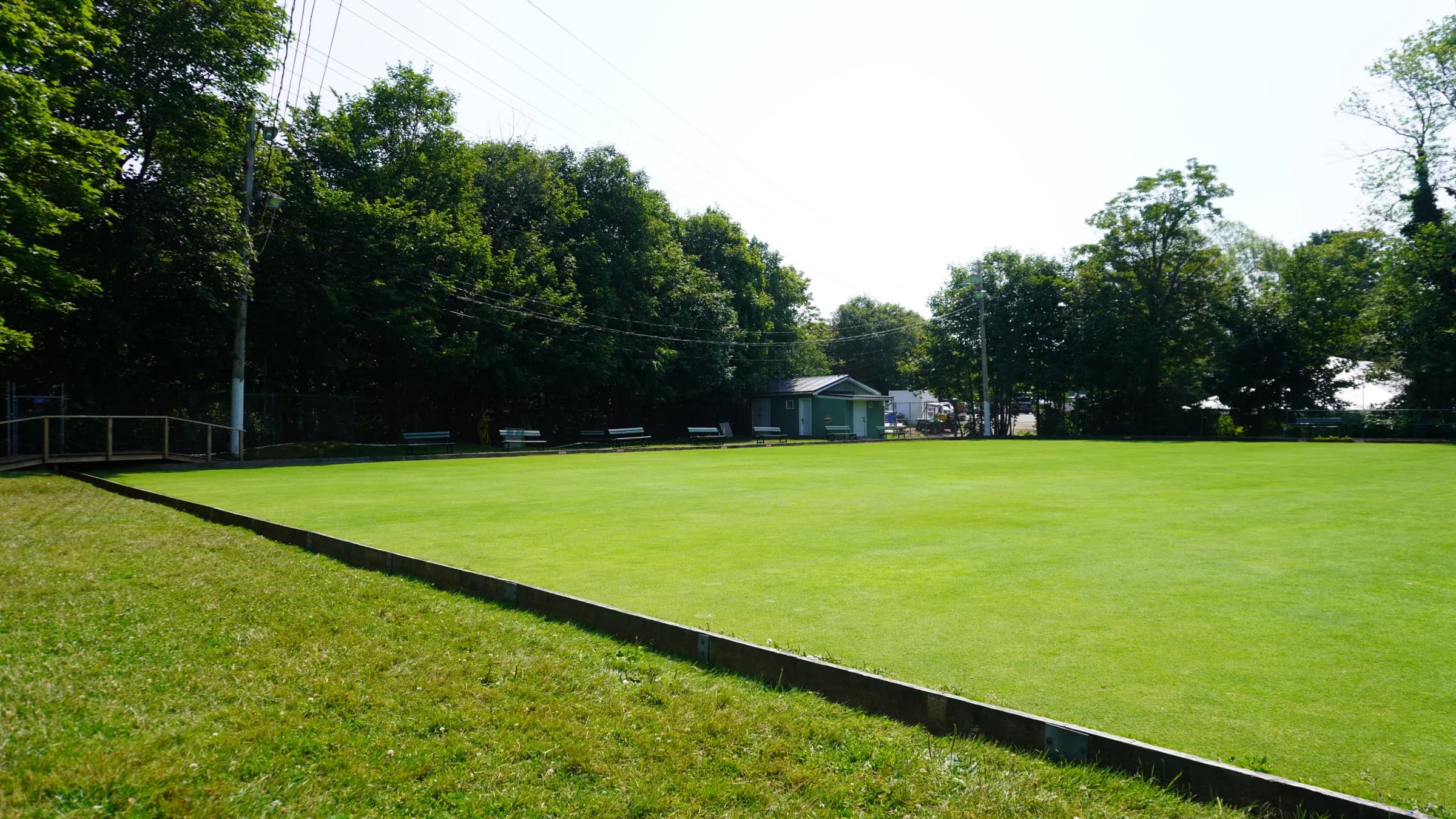 Wide view of the green